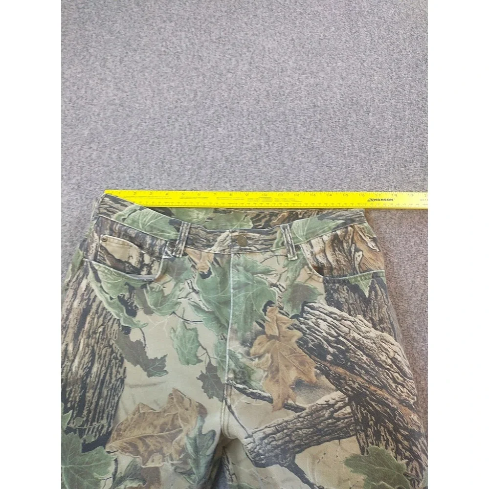 Cabelas Realtree Camo Pants Mens 32 Regular Straight Leg Cotton Canvas Hunting